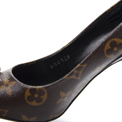 Louis Vuitton Monogram Cherie Pumps 37 Black 8 of 9