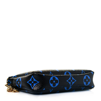 Louis Vuitton Colored Monogram Mini Pochette Accessories Blue Black 4 of 8