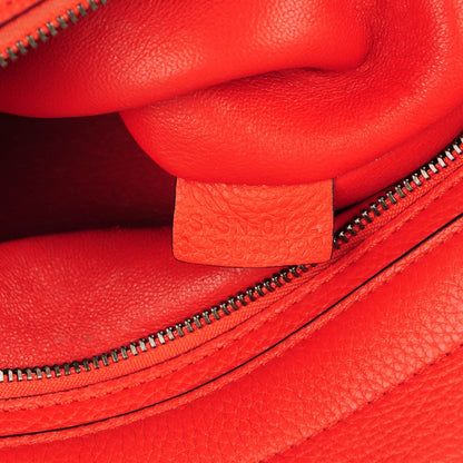 Celine Drummed Calfskin Suede Medium Trapeze Vermillion 8 of 8