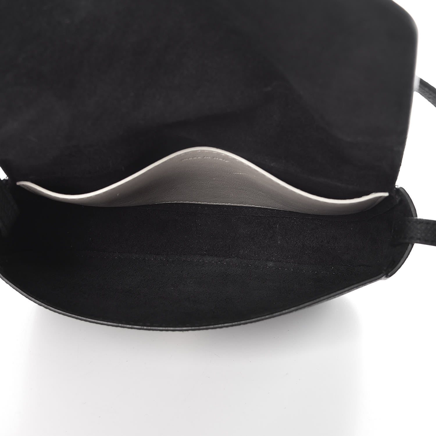 Celine Grained Calfskin Strap Clutch Black 5 of 10