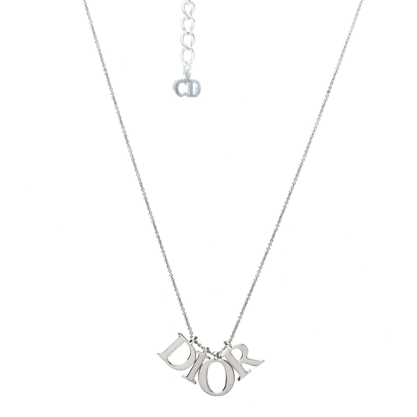 Metal Logo Necklace Silver