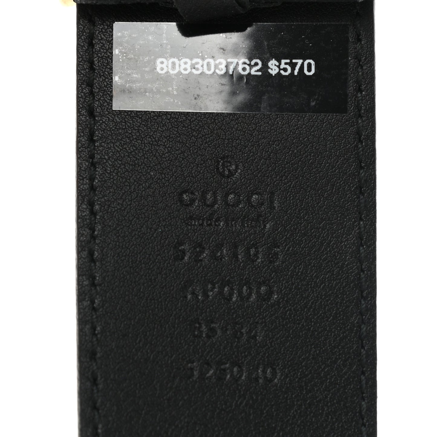 Moon Calfskin Torchon Double G 40mm Belt 85 34 Black