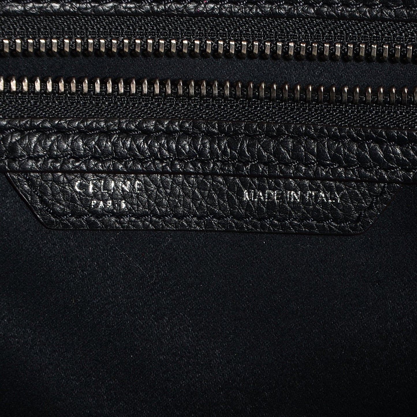 Drummed Calfskin Mini Luggage Black