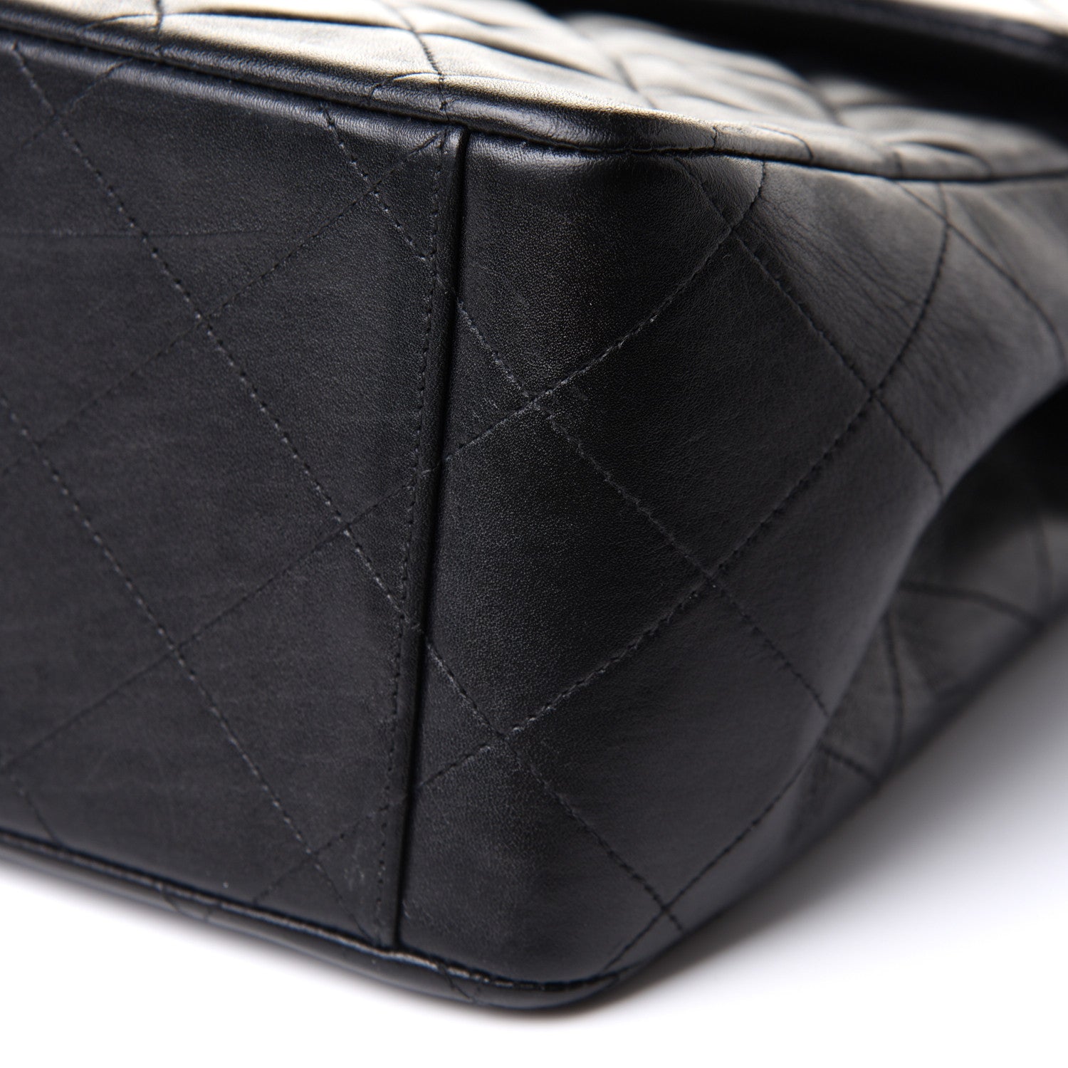 Chanel Lambskin Quilted XL Jumbo Single Flap Black 9 of 12