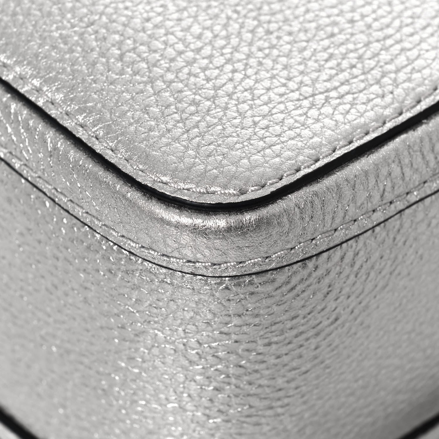 Marc Jacobs Calfskin Mini The Textured Box Bag Platinum 12 of 13