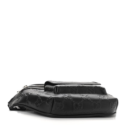 Gucci Calfskin GG Tennis Embossed Pocket Belt Bag Black 4 of 11