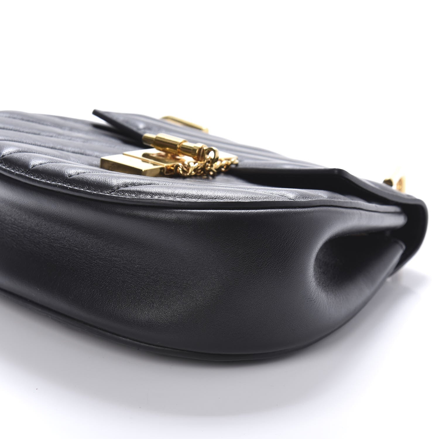 Chloe Calfskin Quilted Mini Drew Bijou Shoulder Bag Black 7 of 9