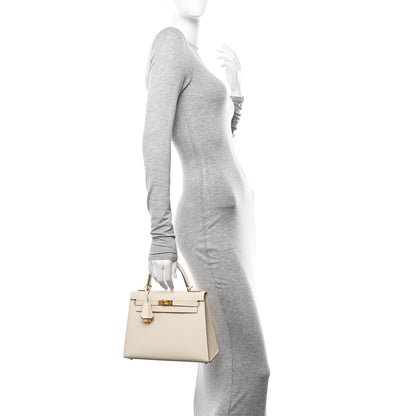 Hermes Epsom Kelly Sellier 25 Craie 2 of 11