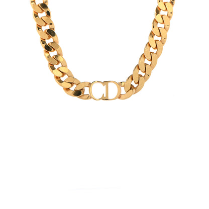 Christian Dior Metal Danseuse Etoile Chain Choker Necklace Gold 4 of 5