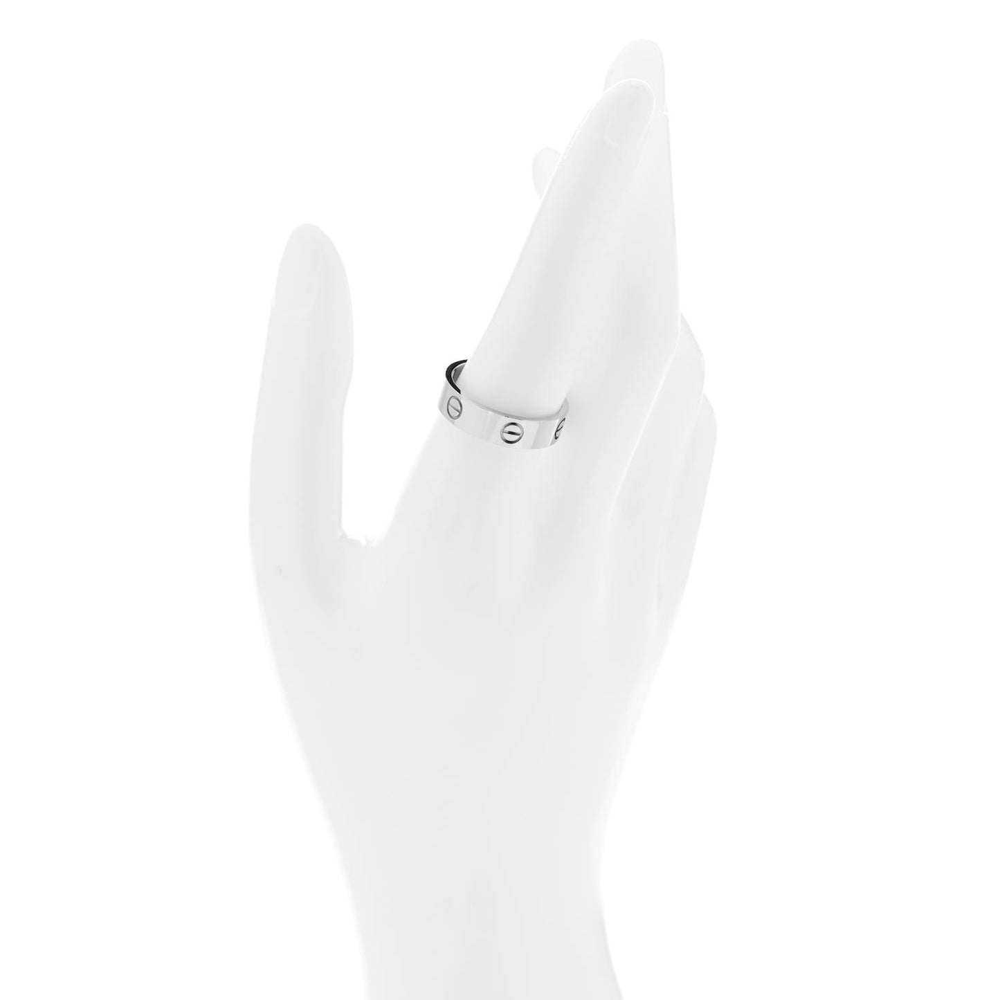 18K White Gold 5.5mm LOVE Ring 60 9