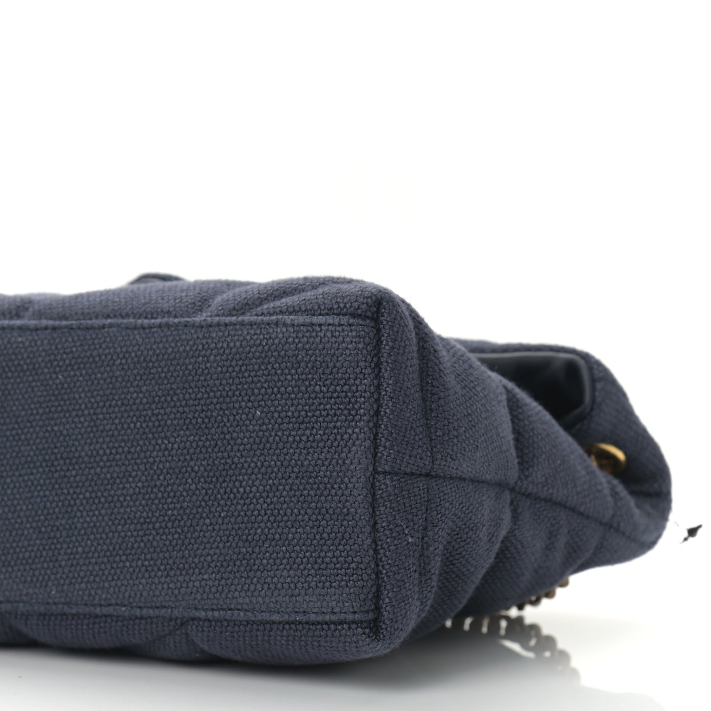 Canvas Quilted Small Loulou Puffer Monogram Chain Satchel Marine
