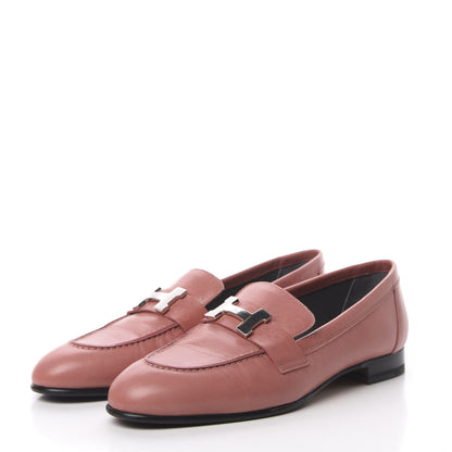 Hermes Goatskin Paris Loafers 36 Rouge Blush 3 of 8
