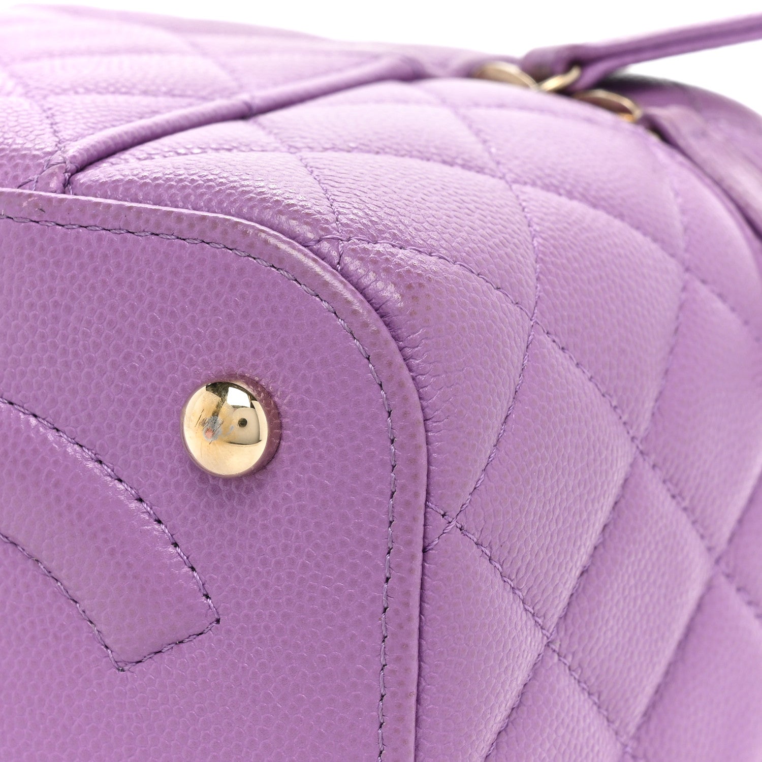 Chanel Caviar Quilted Small CC Vanity Case Purple 12 of 13