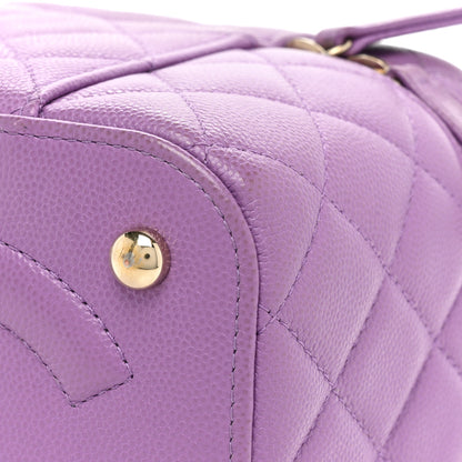 Chanel Caviar Quilted Small CC Vanity Case Purple 12 of 13