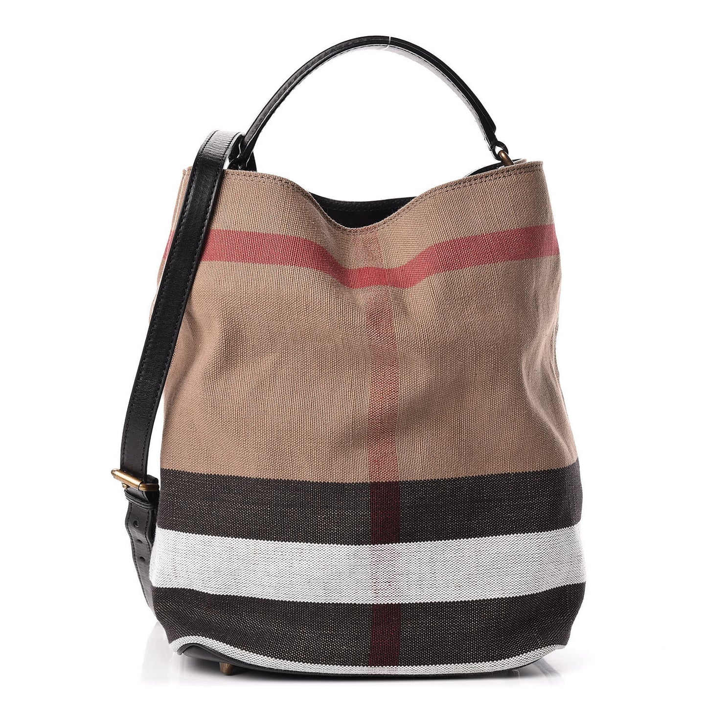Canvas Mega Check Medium Ashby Hobo Black