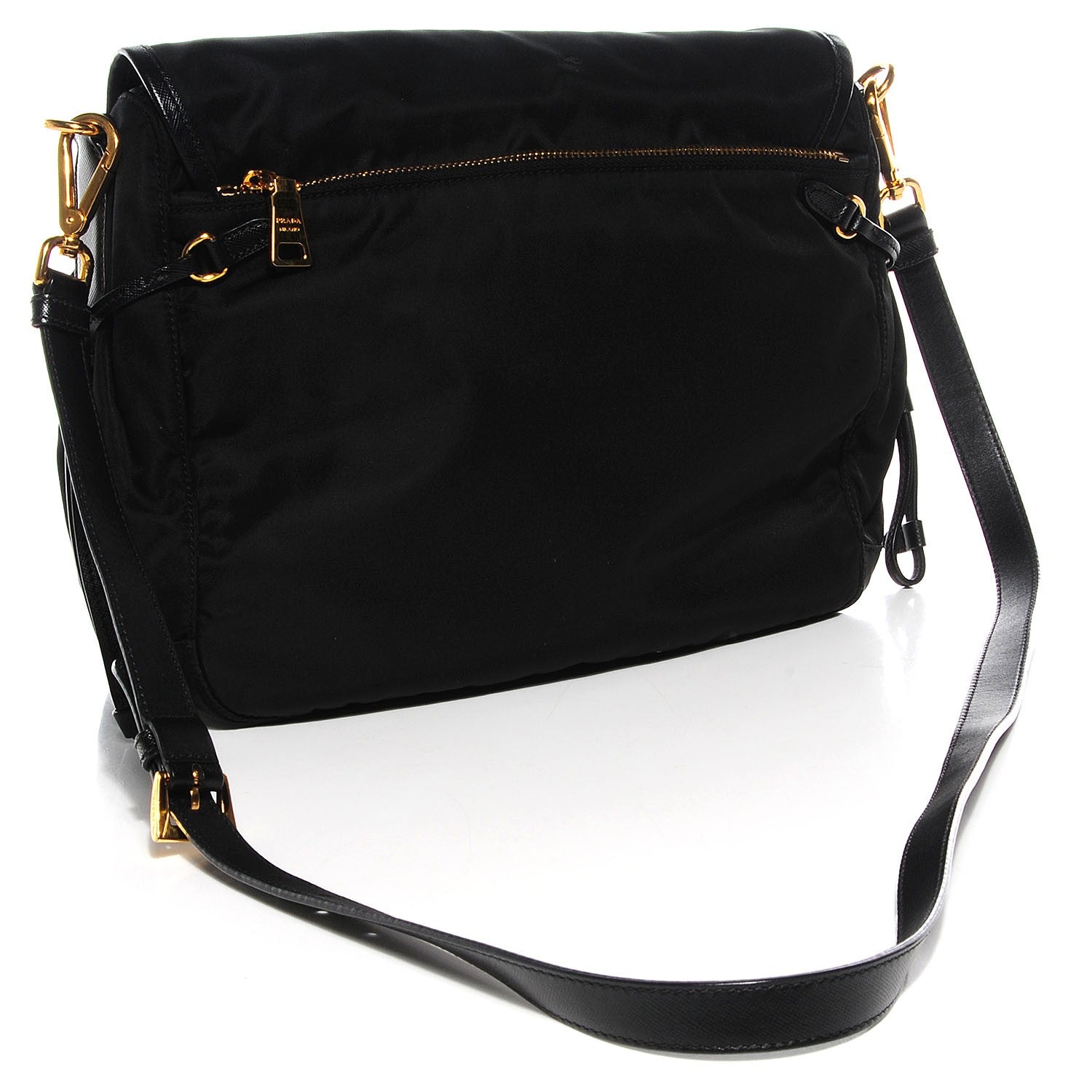 Prada Tessuto Nylon Messenger Bag Nero Black 3 of 9