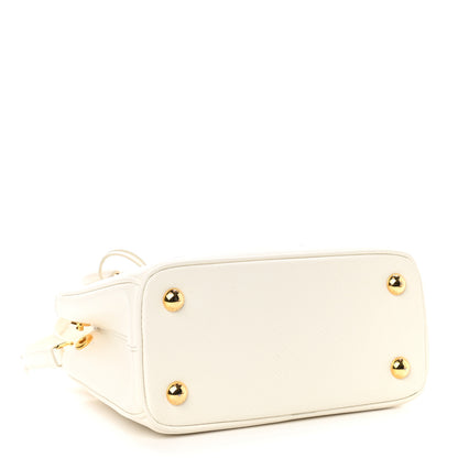 Prada Saffiano Mini Galleria Double Zip Tote Bianco 4 of 11