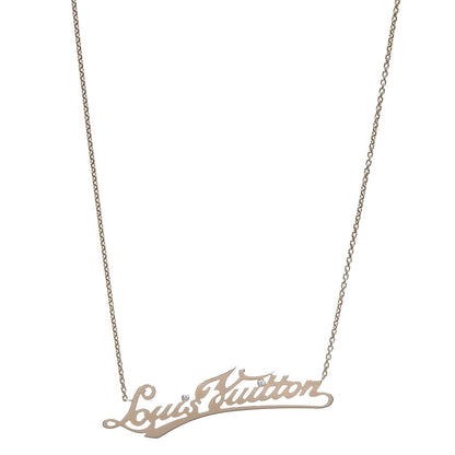 Louis Vuitton 18K Yellow Gold Diamond ID Nameplate Necklace 1 of 5