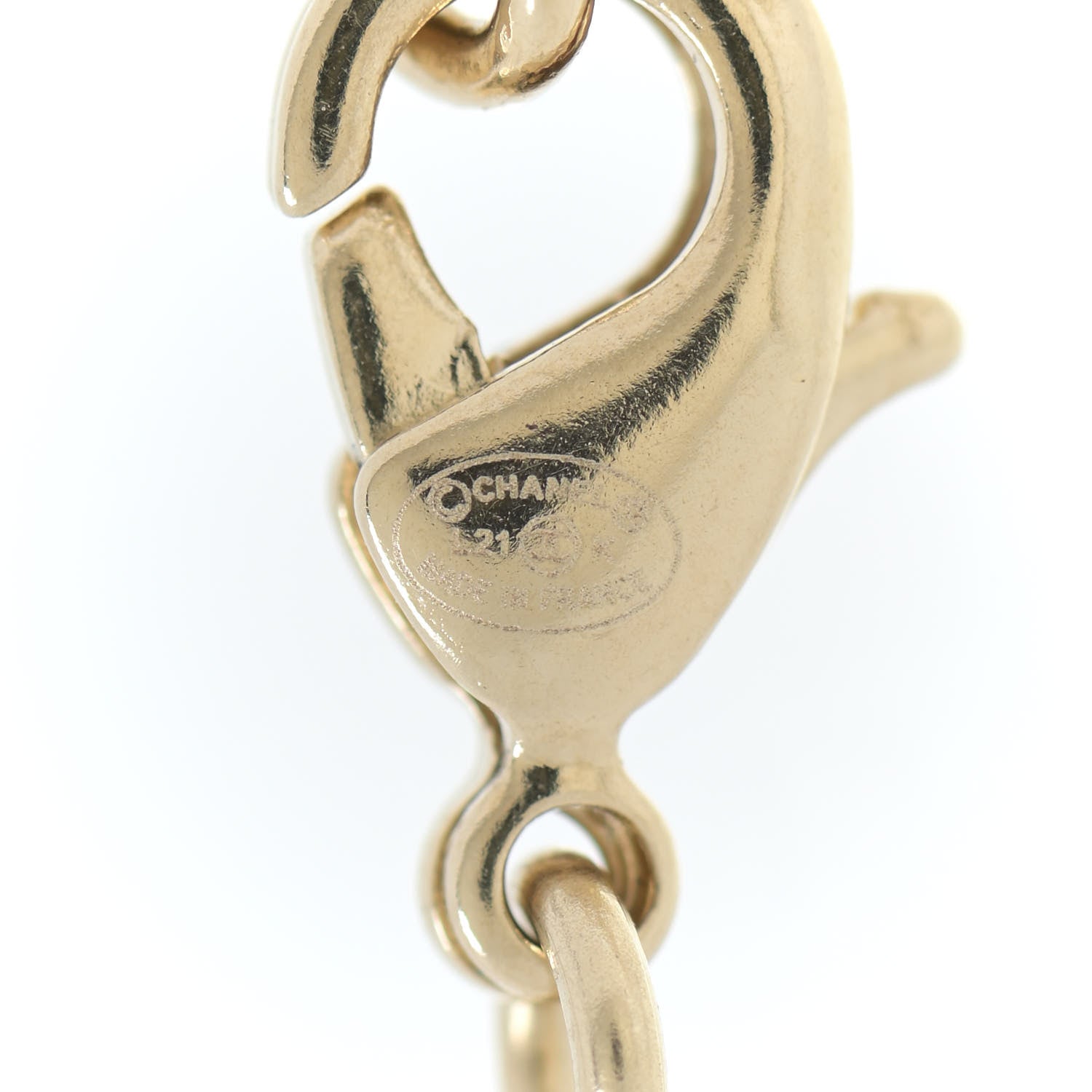 Chanel Crystal CC Logo Necklace Gold 6 of 6