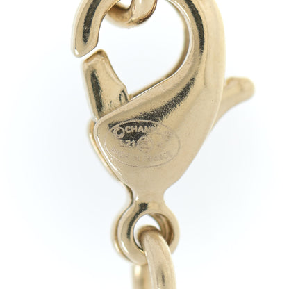 Chanel Crystal CC Logo Necklace Gold 6 of 6