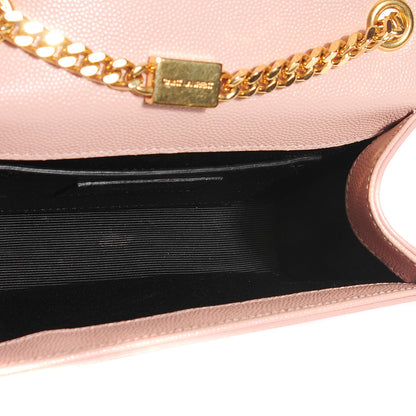 Saint Laurent Grain De Poudre Small Classic Monogram Satchel Pale Pink 5 of 8