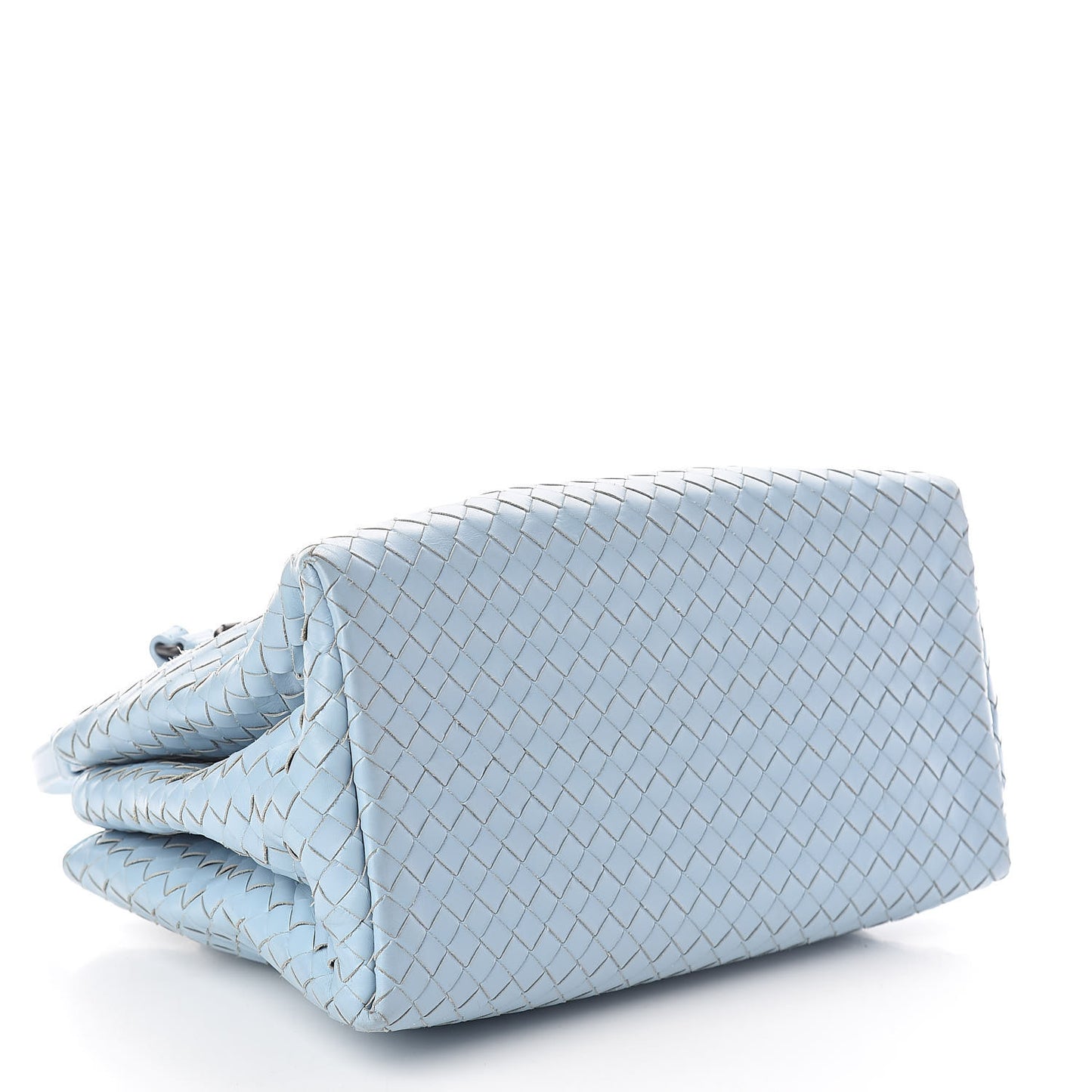 Light Calf Intrecciato Small Roma Topazio