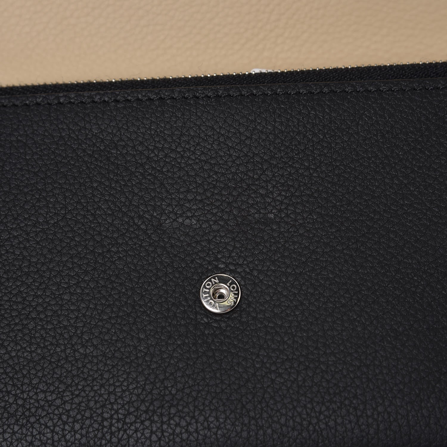 Louis Vuitton Calfskin Lockme II Wallet Vanille Black 9 of 10
