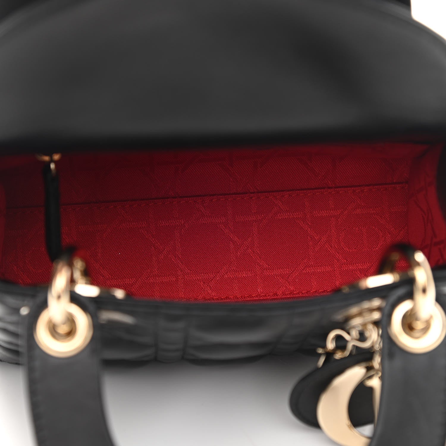 Christian Dior Lambskin Cannage Mini Lady Dior Black 5 of 9