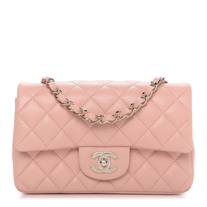 Chanel Lambskin Quilted Mini Rectangular Flap Light Pink 1 of 10