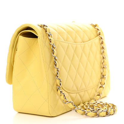 Chanel Caviar Quilted Jumbo Double Flap Yellow 3 of 11