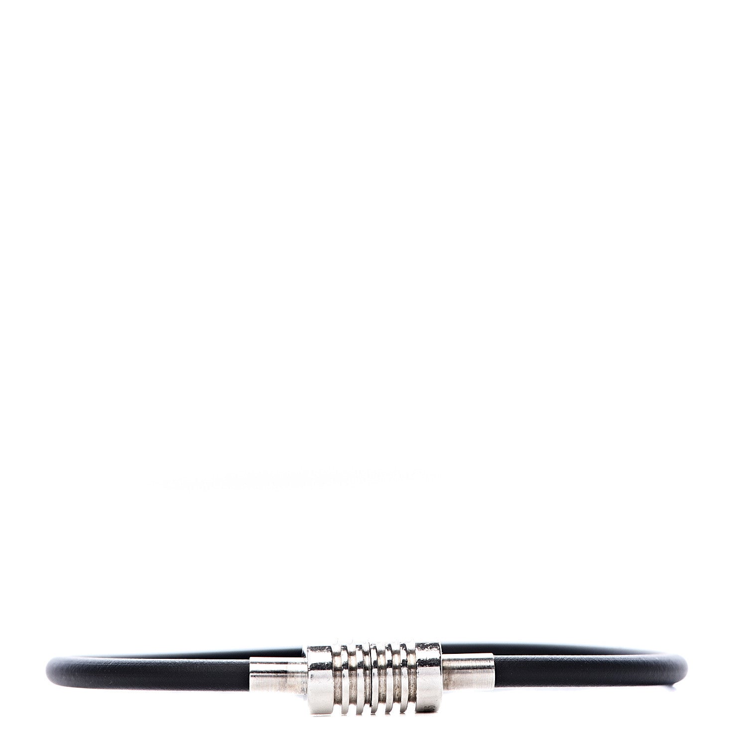 Tiffany Sterling Silver Rubber Paloma Picasso Groove Surfer Bracelet Black 1 of 6