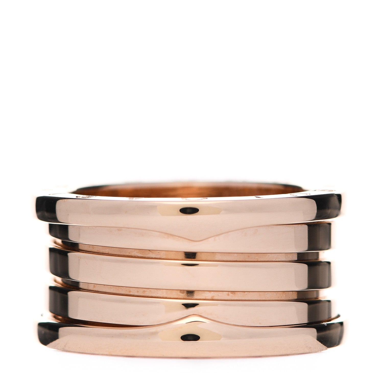 Bulgari 18K Rose Gold B.Zero1 Four-Band Ring 54 6.75 3 of 5