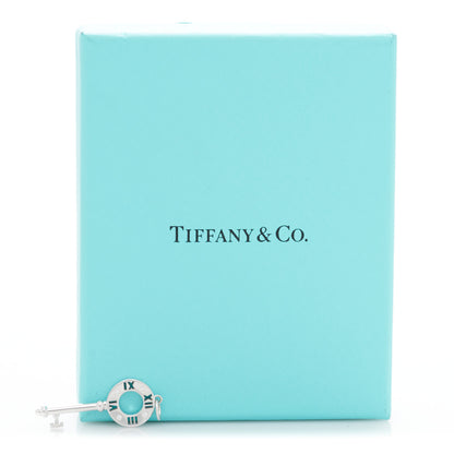 Tiffany 18K White Gold Diamond Atlas Pierced Key Pendant 4 of 4