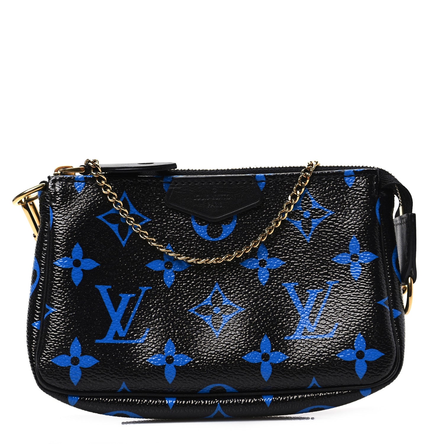 Louis Vuitton Colored Monogram Mini Pochette Accessories Blue Black 1 of 7