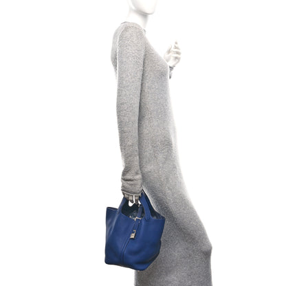 Hermes Taurillon Maurice Picotin Lock 22 MM Bleu Saphir 3 of 11