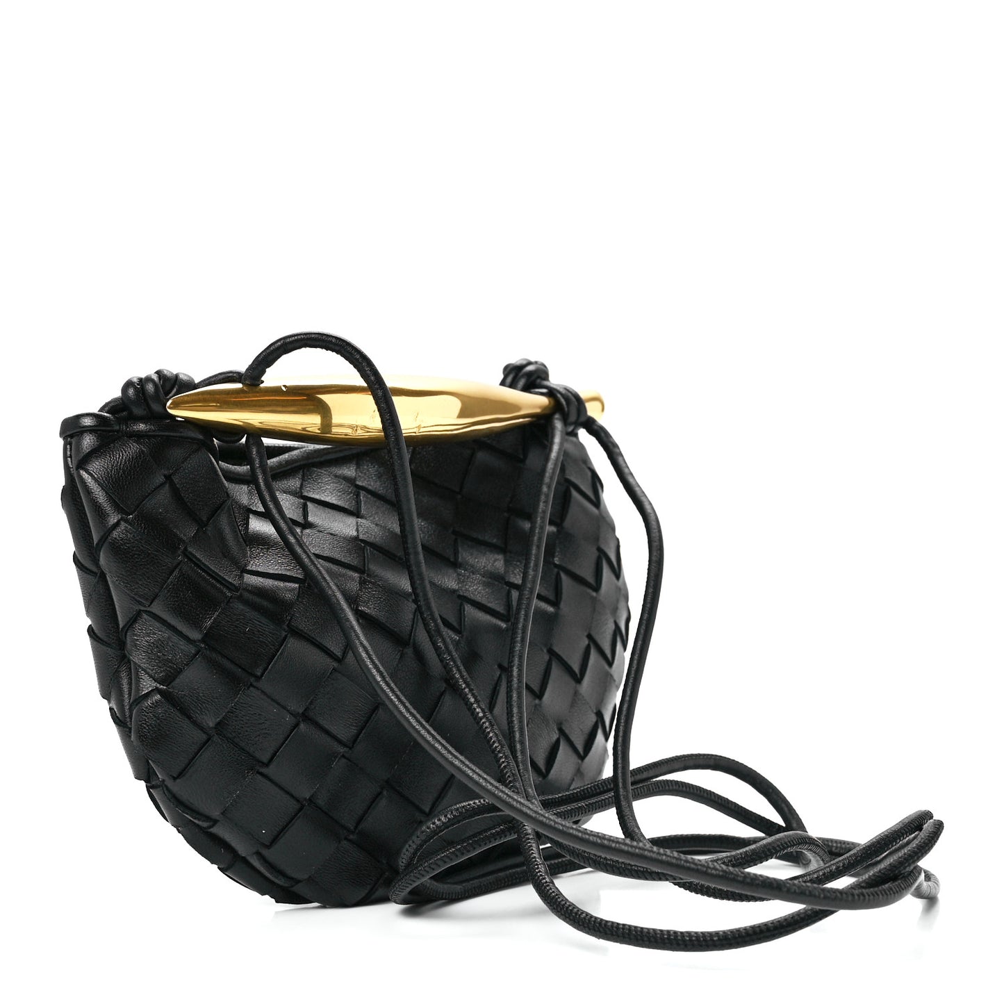 Nappa Intrecciato Mini Sardine Bag Black