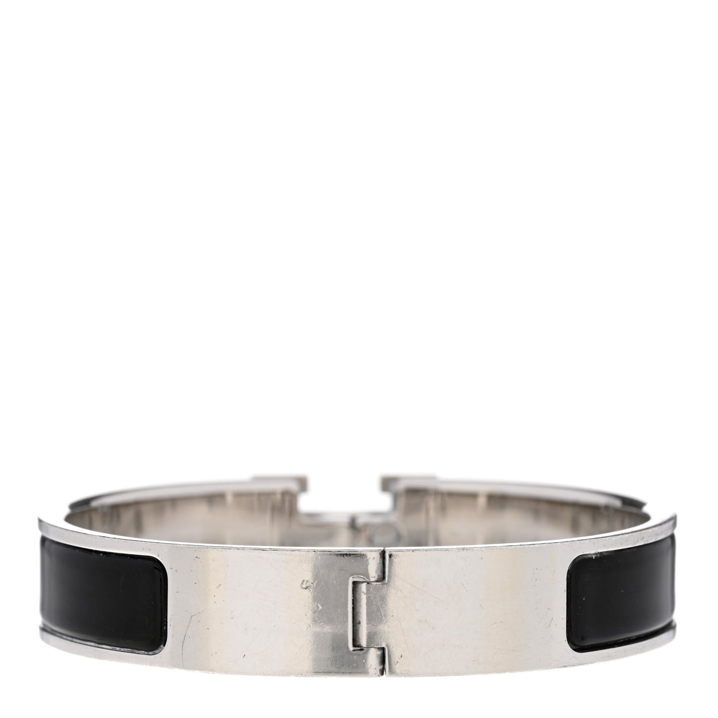 Enamel Narrow Clic Clac H Bracelet GM Black