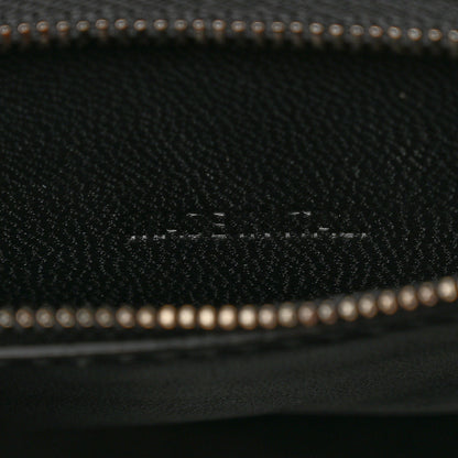 Balenciaga Shiny Calfskin Monochrome Crocodile Embossed Small Hourglass Top Handle Bag Black 7 of 11