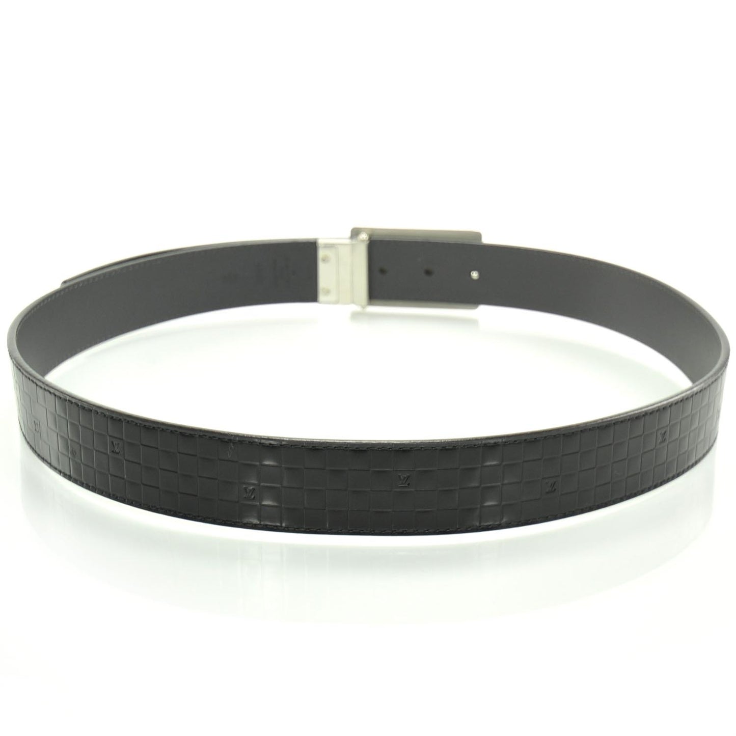 Calfskin Damier Embossed Inventeur Reversible Belt 95 38