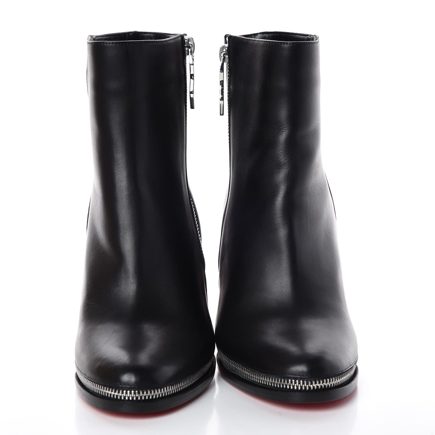 Christian Louboutin Calfskin Telezip 85 Ankle Bootie 40 Black 2 of 8