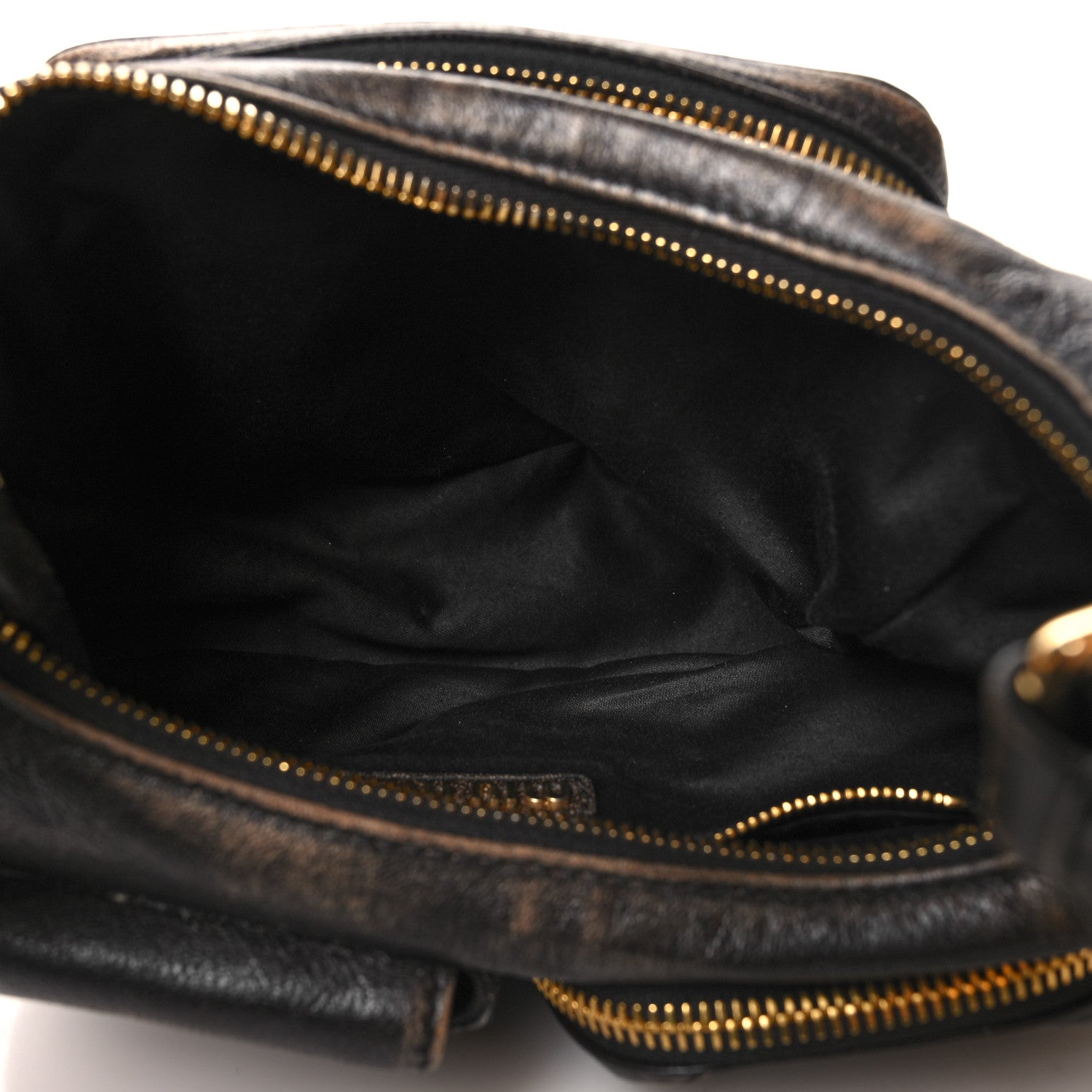 Miu Miu Distressed Nappa Pocket Bag Sand Coffee 5 of 9