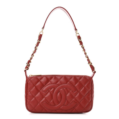 Chanel Caviar Quilted Timeless CC Shoulder Bag Red 1 of 16