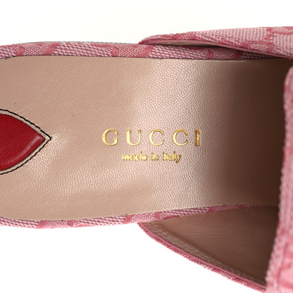 Gucci Canvas GG Monogram Nappa Womens Princetown Slippers 38 Cotton Candy Dark Cotton Candy Wild Rose 9 of 12
