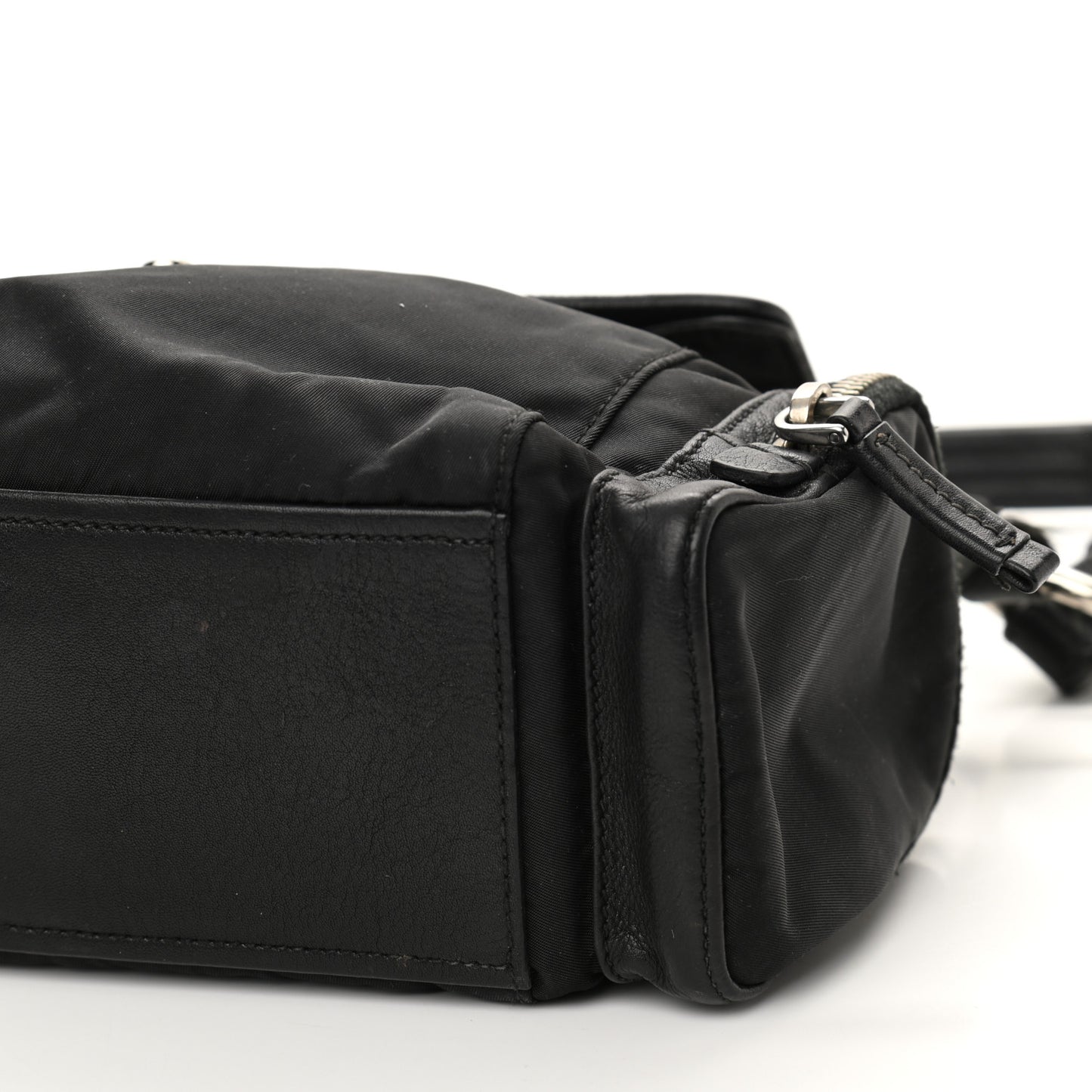 Tessuto Nylon Vitello Shoulder Bag Black