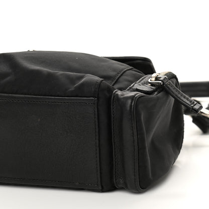 Prada Tessuto Nylon Vitello Shoulder Bag Black 9 of 12