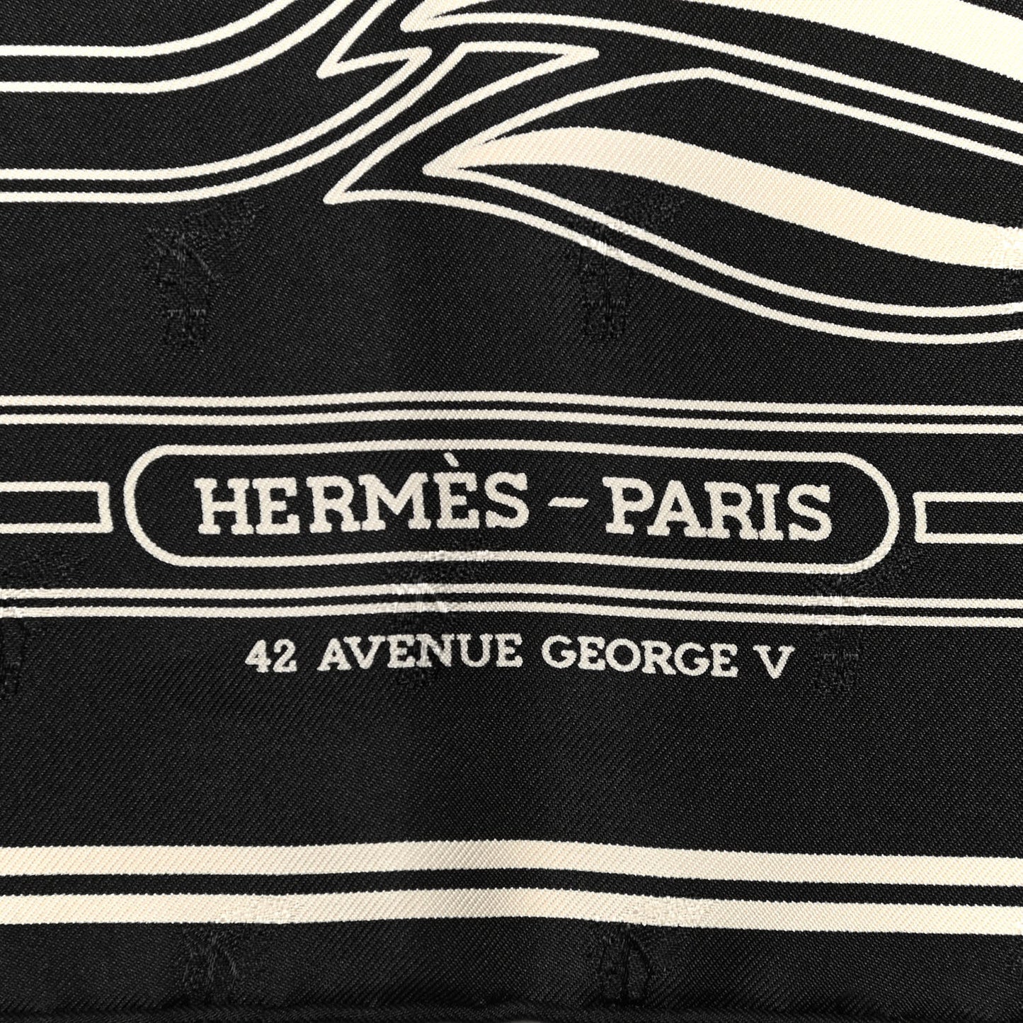 Silk Quadridge Scarf 70 Black White