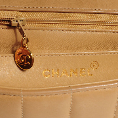 Chanel Lambskin Vertical Quilted Small Flap Beige Black 7 of 9
