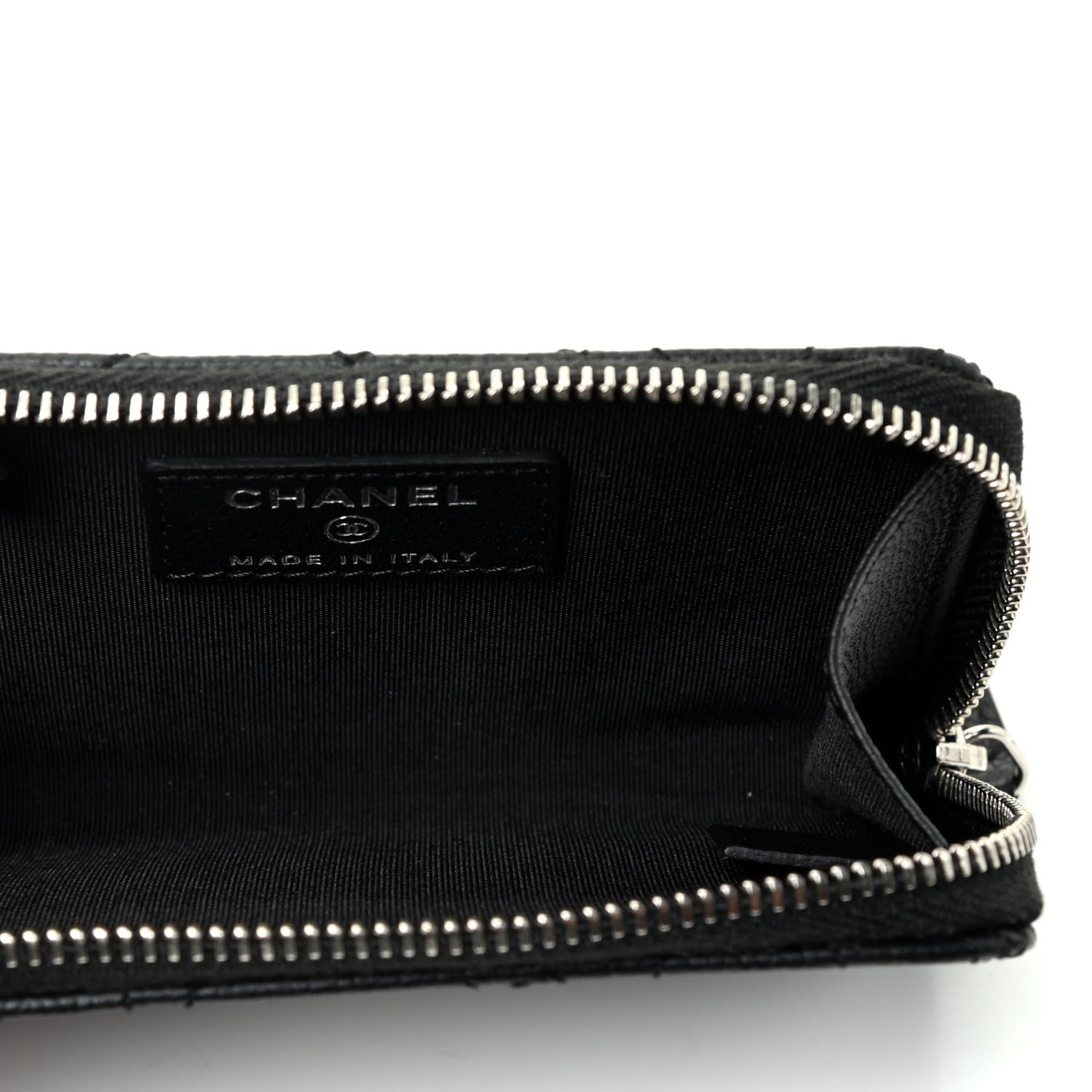 Chanel Caviar Camellia Embossed Key Holder Case Black 4 of 4