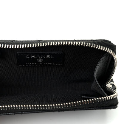 Chanel Caviar Camellia Embossed Key Holder Case Black 4 of 4
