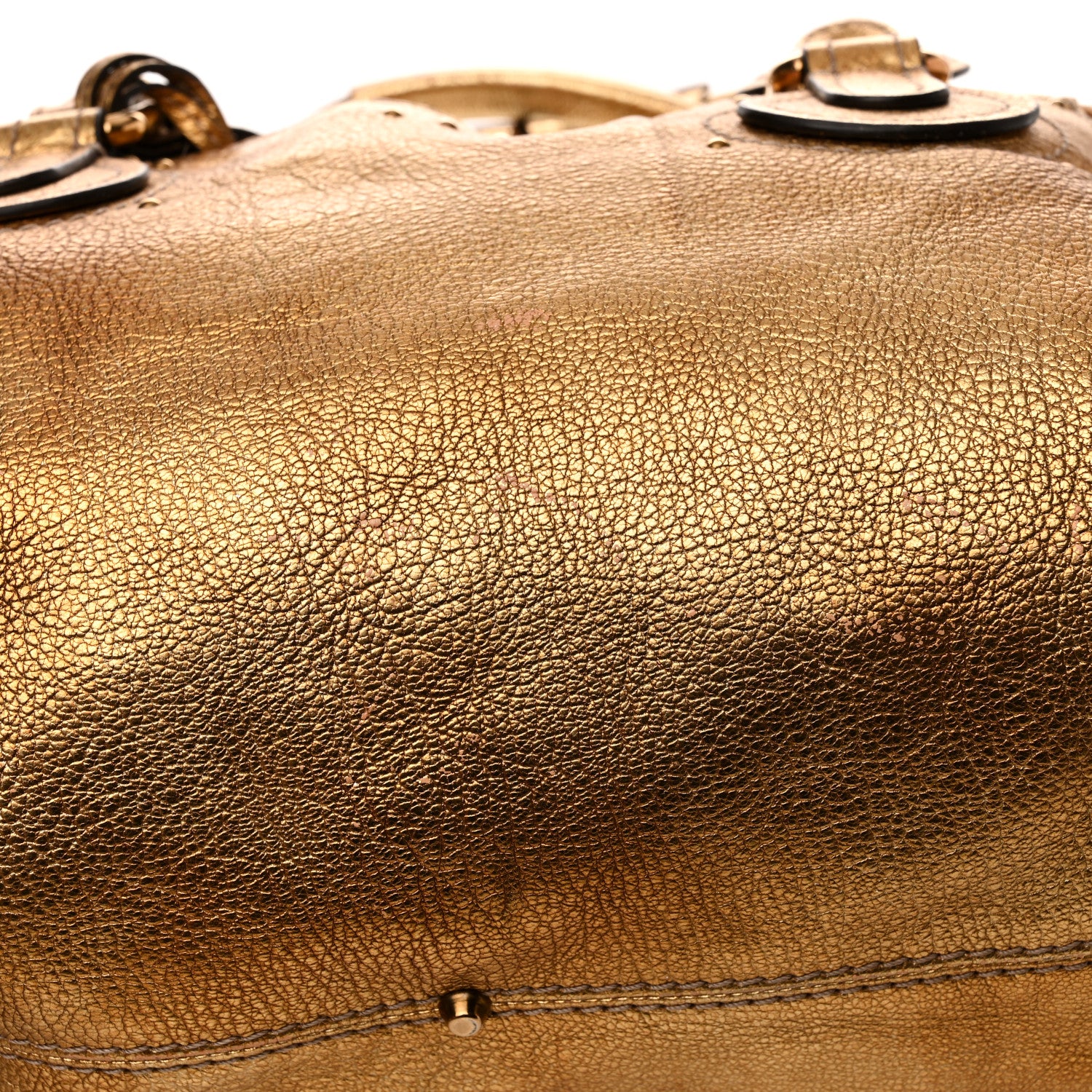 Chloe Metallic Calfskin Crystal Paddington Satchel Gold 14 of 19